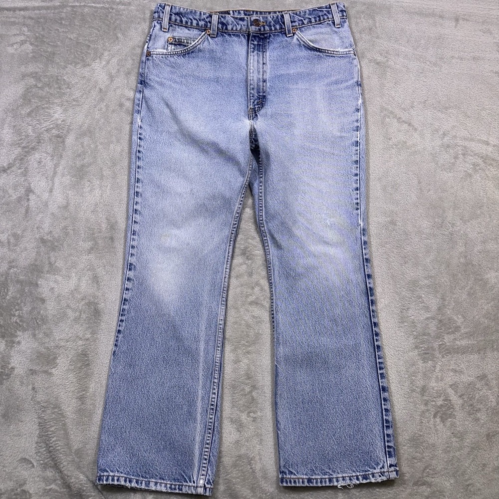 Vintage Levis Jeans 517 Bootcut Orange Tab 90s Made in USA Mens 36x30 (Fit34x29)